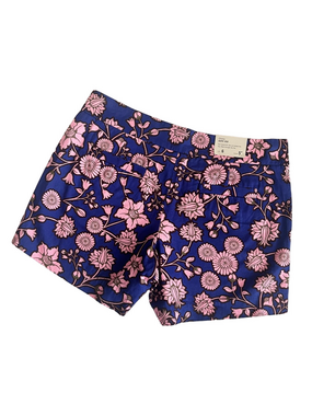 NWT Floral J. Crew Chino Shorts City Fit - Pink Navy Size 6